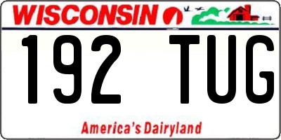 WI license plate 192TUG