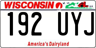 WI license plate 192UYJ