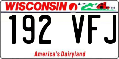 WI license plate 192VFJ