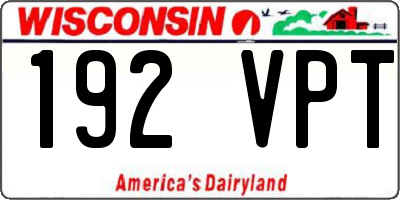 WI license plate 192VPT