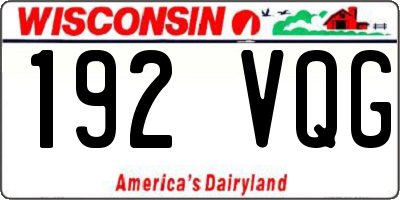 WI license plate 192VQG