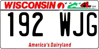 WI license plate 192WJG