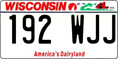 WI license plate 192WJJ