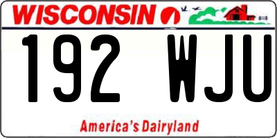 WI license plate 192WJU