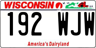 WI license plate 192WJW
