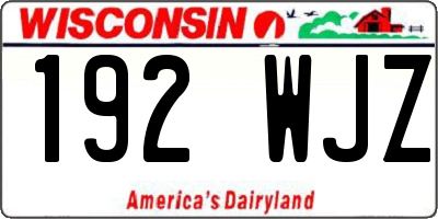 WI license plate 192WJZ