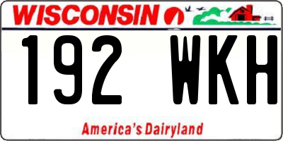 WI license plate 192WKH