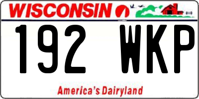 WI license plate 192WKP