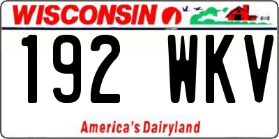 WI license plate 192WKV