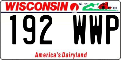 WI license plate 192WWP