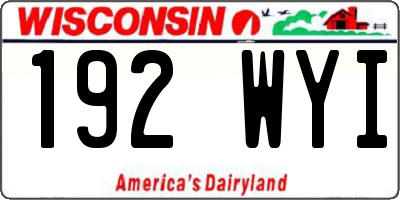 WI license plate 192WYI