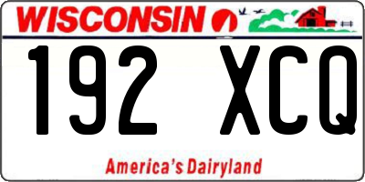 WI license plate 192XCQ