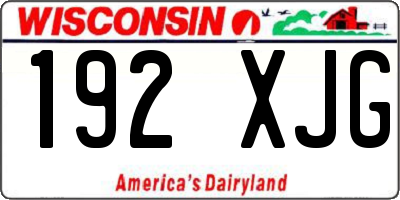 WI license plate 192XJG