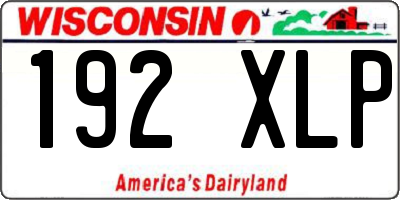 WI license plate 192XLP