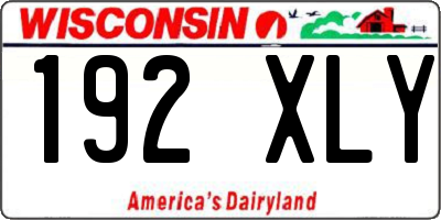 WI license plate 192XLY