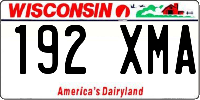 WI license plate 192XMA