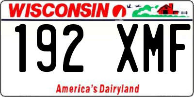 WI license plate 192XMF