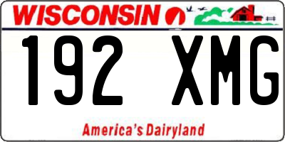 WI license plate 192XMG