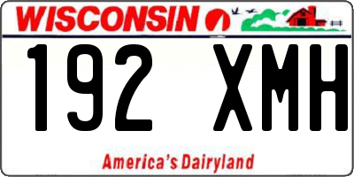 WI license plate 192XMH