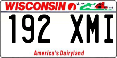 WI license plate 192XMI