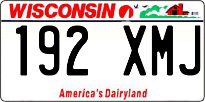WI license plate 192XMJ