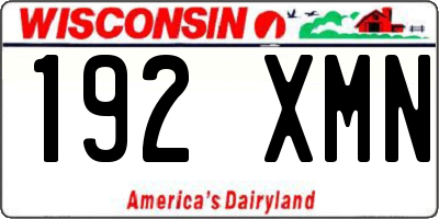 WI license plate 192XMN