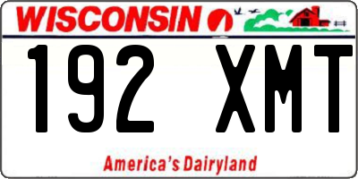 WI license plate 192XMT