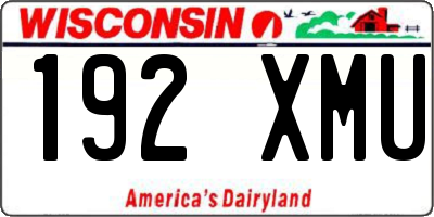 WI license plate 192XMU