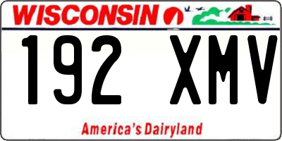 WI license plate 192XMV