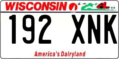 WI license plate 192XNK