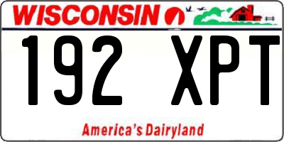 WI license plate 192XPT