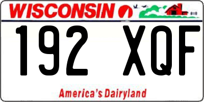 WI license plate 192XQF