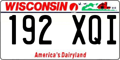 WI license plate 192XQI
