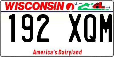 WI license plate 192XQM