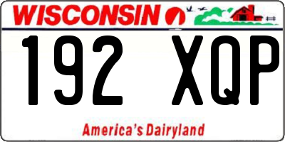 WI license plate 192XQP