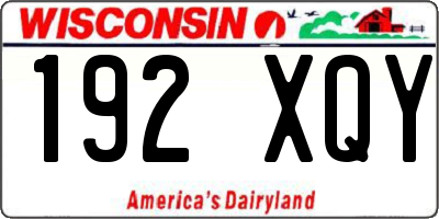 WI license plate 192XQY