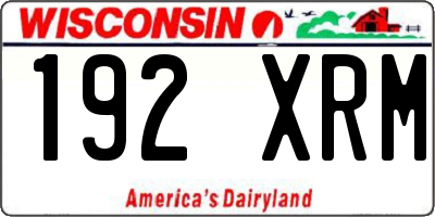 WI license plate 192XRM