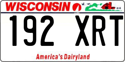 WI license plate 192XRT