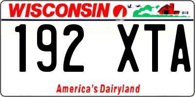 WI license plate 192XTA