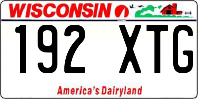 WI license plate 192XTG