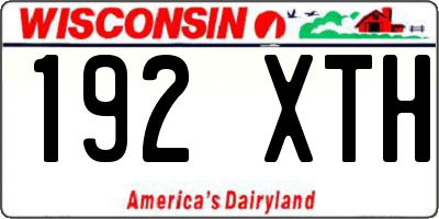WI license plate 192XTH