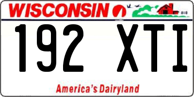 WI license plate 192XTI