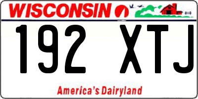 WI license plate 192XTJ