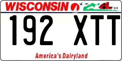 WI license plate 192XTT