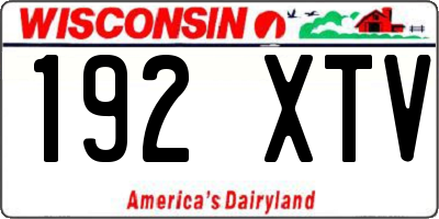WI license plate 192XTV