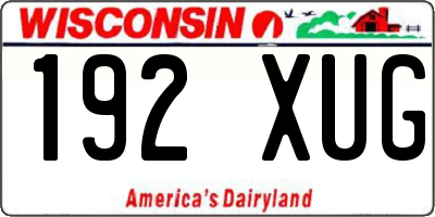 WI license plate 192XUG