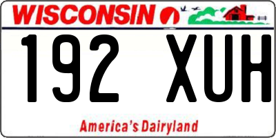 WI license plate 192XUH