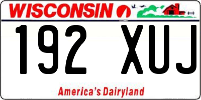 WI license plate 192XUJ