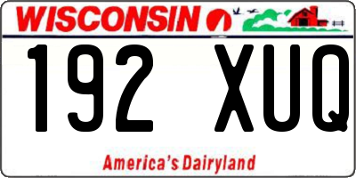 WI license plate 192XUQ