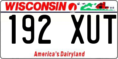 WI license plate 192XUT